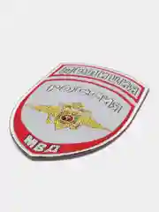 Серый металлик нашивка шеврон вышитый и пластизолевый "Полиция МВД"
