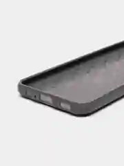 Серый чехол Samsung A02S, имитация вставок под карбон