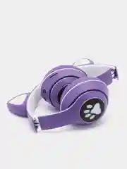 Фиолетовый беспроводные Bluetooth-наушники с кошачьими светящимися ушками