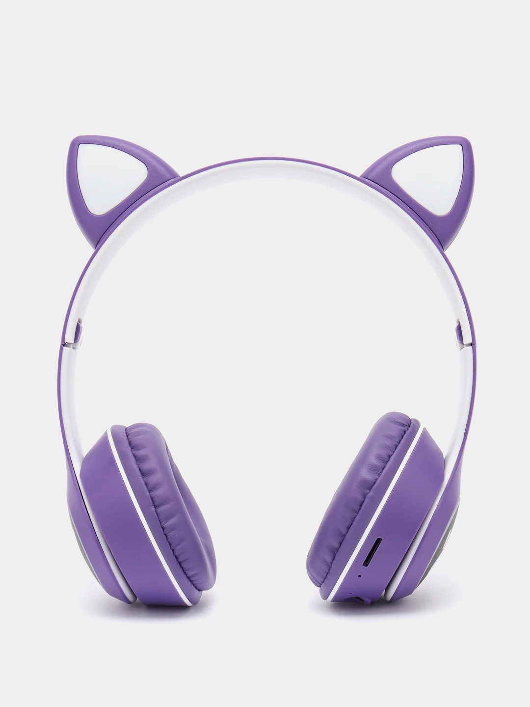 Фиолетовый беспроводные Bluetooth-наушники с кошачьими светящимися ушками