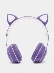 Фиолетовый беспроводные Bluetooth-наушники с кошачьими светящимися ушками