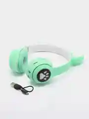 Пудровый беспроводные Bluetooth-наушники с кошачьими светящимися ушками