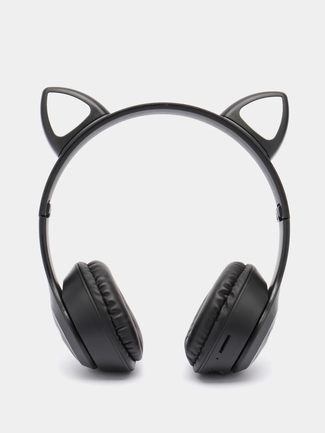 Черный беспроводные Bluetooth-наушники с кошачьими светящимися ушками