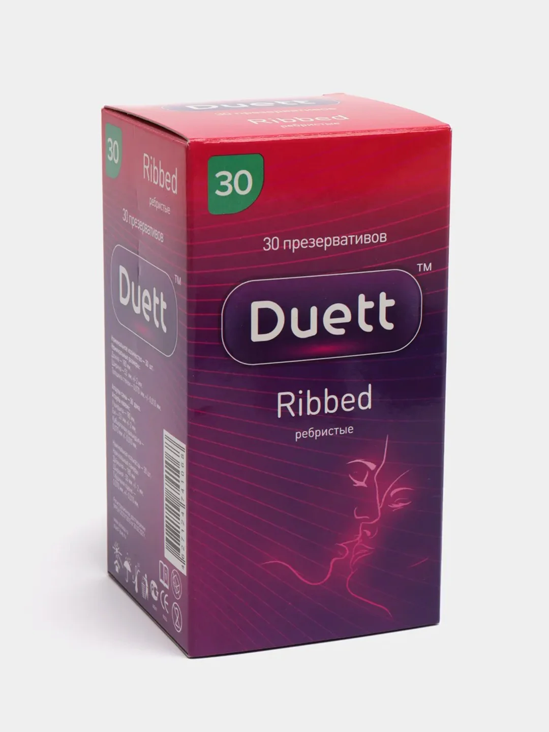 Презервативы DUETT ребристые 30 штук