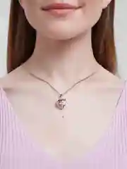 Розовый кулон "Сердце"