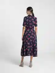 Красный платье длинное с карманами, вискоза