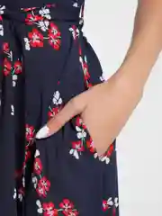 Красный платье длинное с карманами, вискоза
