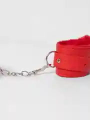 Красный мягкие наручники для БДСМ