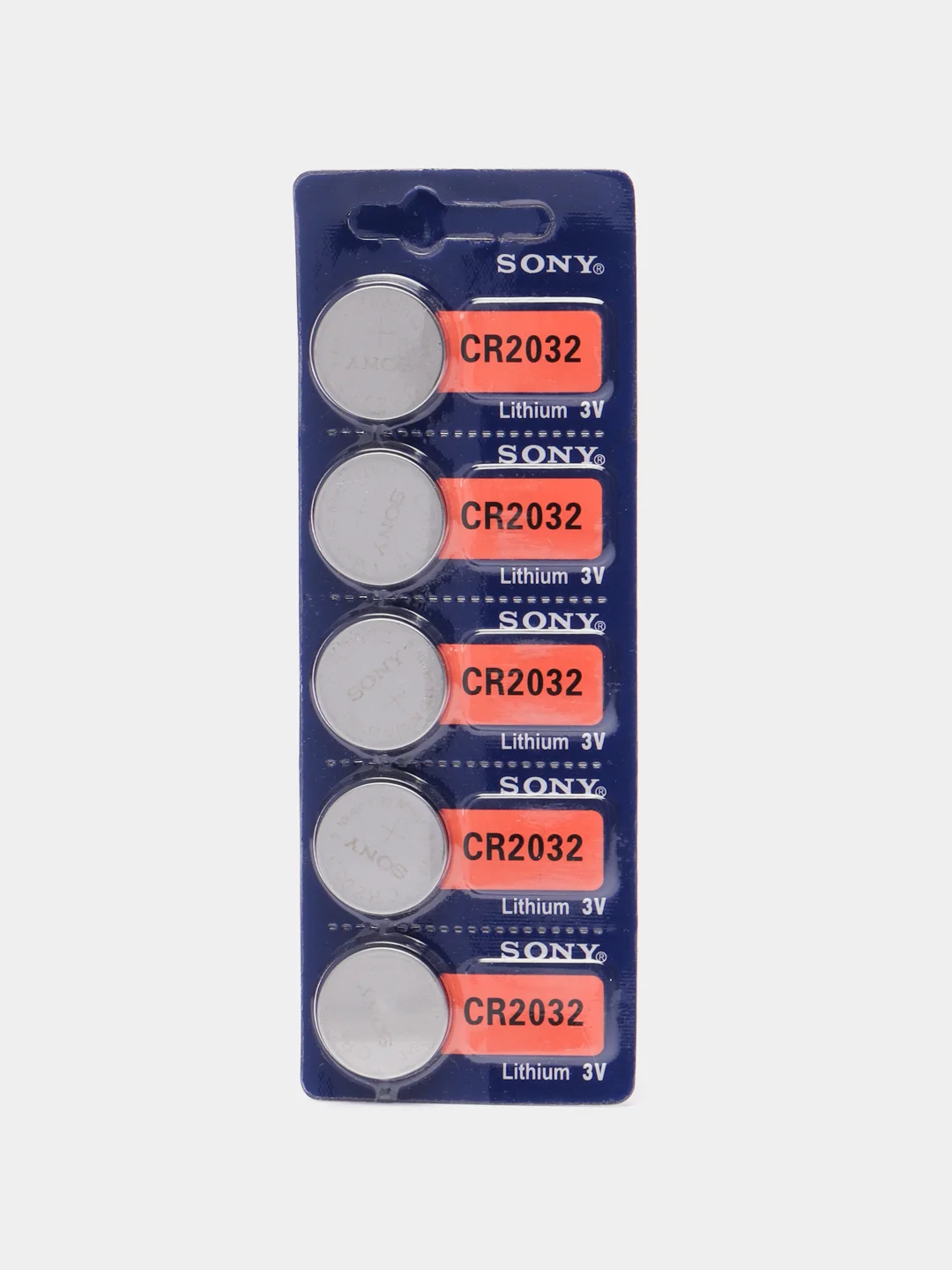 Батарейки CR2032 Sony, литиевые, 3V, 5 штук