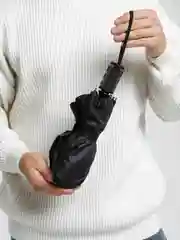 Черный зонт складной, автоматический, чёрный, унисекс