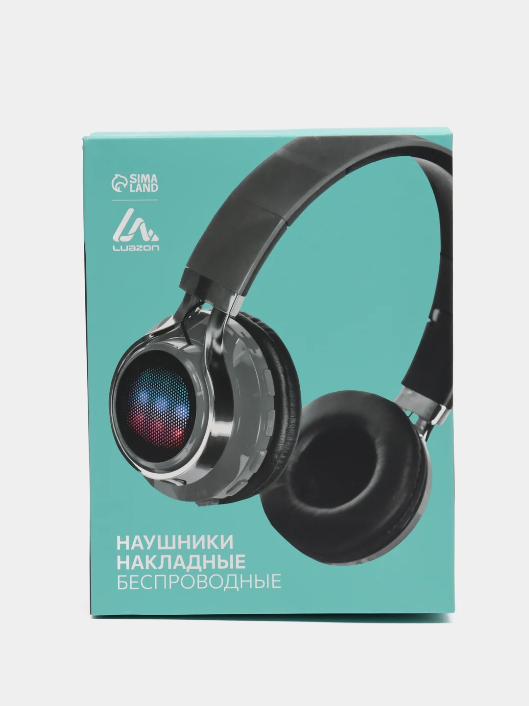 Наушники LuazON RX-1, беспроводные, накладные, BT 4.2, 250 мАч, LED, FM, microSD, красные