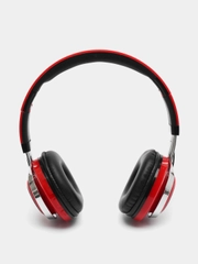 Наушники LuazON RX-1, беспроводные, накладные, BT 4.2, 250 мАч, LED, FM, microSD, красные