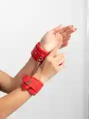 Красный мягкие наручники для БДСМ