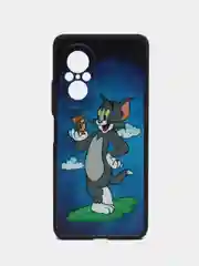 Синий чехол с ярким рисунком/принтом на Huawei Nova 9 SE (Хуавей Нова 9 СЕ)