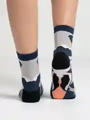 Синий носки женские хлопковые с рисунком