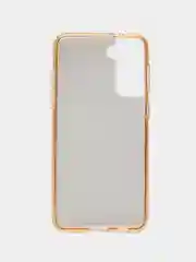 Золотой силиконовый чехол на Samsung A22/A50/S20fe/S21/S21fe/S21+/S21Ultra, с блестками, усиленный