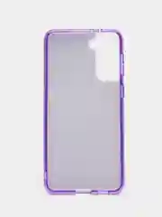 Сиреневый силиконовый чехол на Samsung A22/A50/S20fe/S21/S21fe/S21+/S21Ultra, с блестками, усиленный