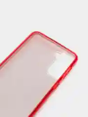 Красный силиконовый чехол на Samsung A22/A50/S20fe/S21/S21fe/S21+/S21Ultra, с блестками, усиленный