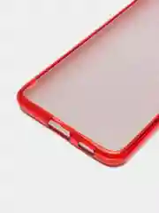 Красный силиконовый чехол на Samsung A22/A50/S20fe/S21/S21fe/S21+/S21Ultra, с блестками, усиленный