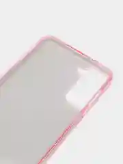 Розовый силиконовый чехол на Samsung A22/A50/S20fe/S21/S21fe/S21+/S21Ultra, с блестками, усиленный