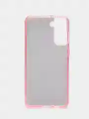 Розовый силиконовый чехол на Samsung A22/A50/S20fe/S21/S21fe/S21+/S21Ultra, с блестками, усиленный