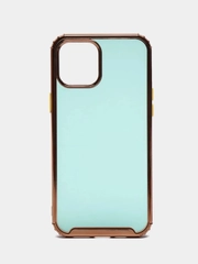 Чехол Apple iPhone 12/ 12 Pro, Pro Max, mini полупрозрачный с оттенком и глянцевой рамкой