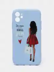Ледяной чехол для iPhone 11, 12 с бархатной подкладкой с картинкой / рисунком