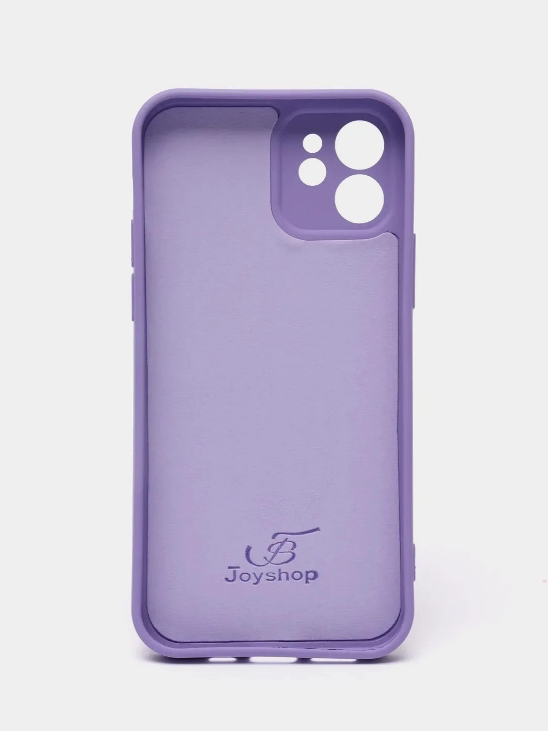 Фиолетовый чехол для iPhone 11, 12 с бархатной подкладкой с картинкой / рисунком