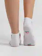 Белый носки белые, с принтом, унисекс