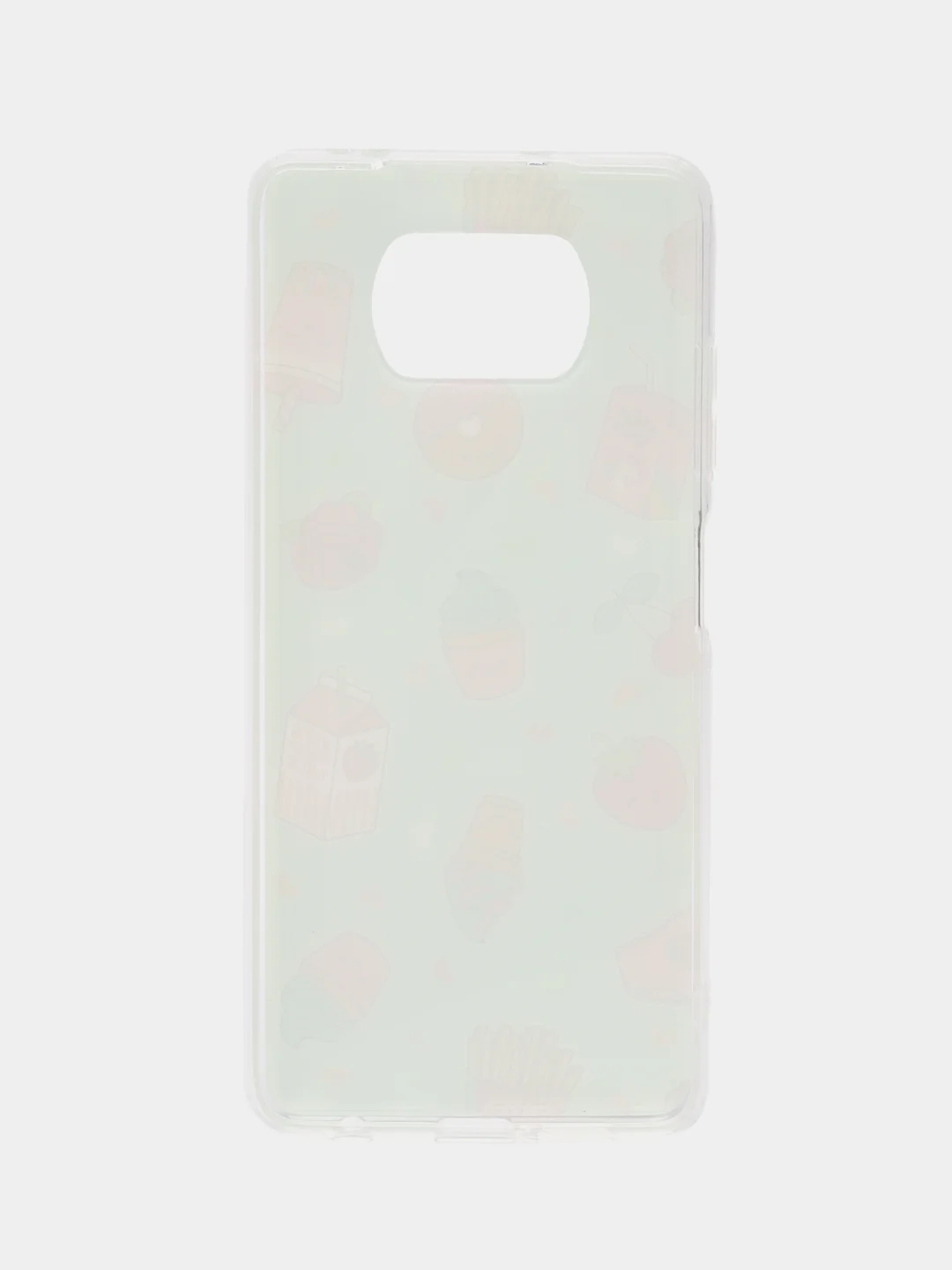 Бирюзовый чехол силиконовый для Xiaomi Poco X3 NFC/ Poco X3 Pro (Сяоми Поко Х3 Про), с рисунком