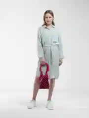 Фуксия сумка мини плетённая