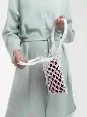Белый сумка мини плетённая
