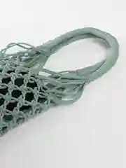 Зелёный хаки сумка мини плетённая