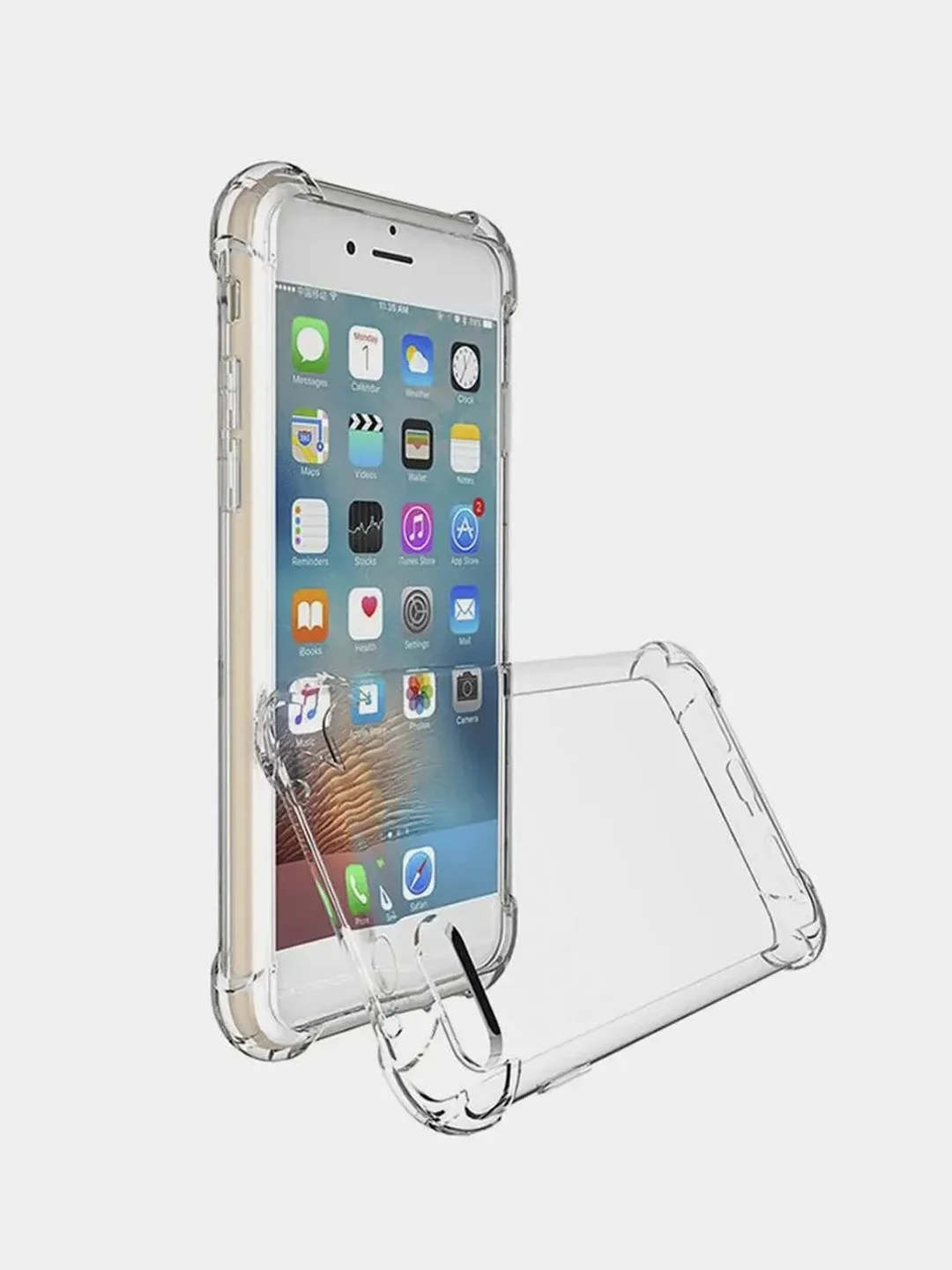 Чехол на iPhone 11, XR, X, XS, 7, 8, SE, 6, 6S Plus, 12 Pro Max/mini, 13, усиленный, глянцевый силикон
