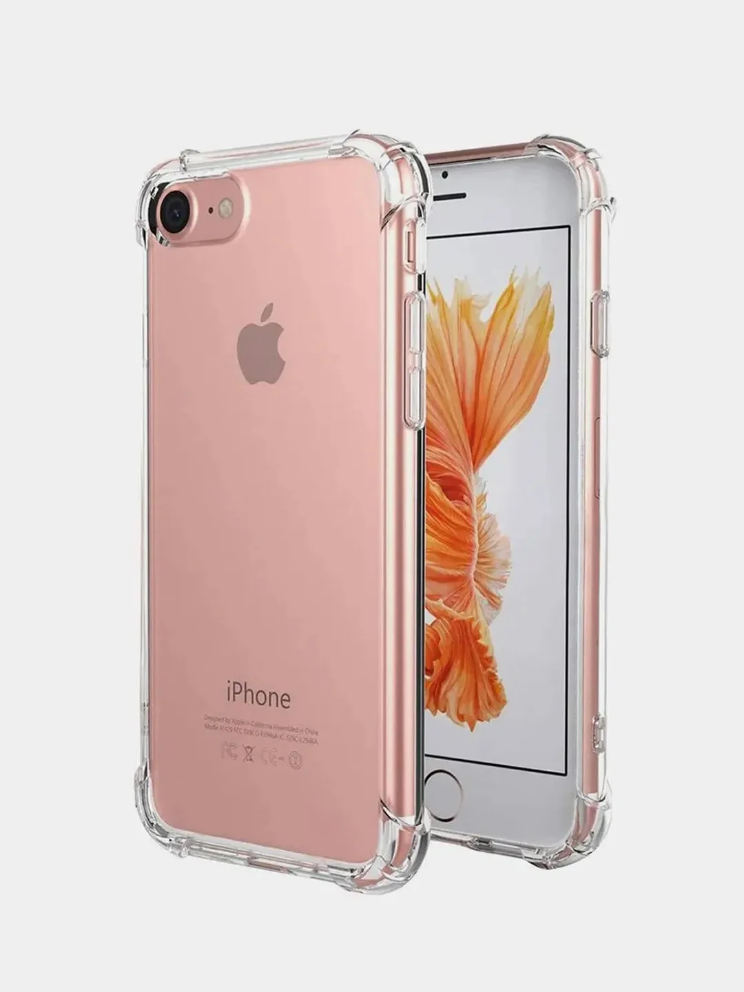 Чехол на iPhone 11, XR, X, XS, 7, 8, SE, 6, 6S Plus, 12 Pro Max/mini, 13, усиленный, глянцевый силикон