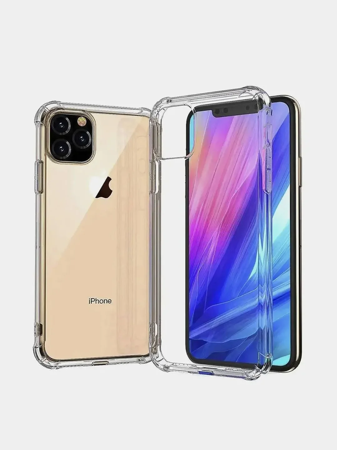 Чехол на iPhone 11, XR, X, XS, 7, 8, SE, 6, 6S Plus, 12 Pro Max/mini, 13, усиленный, глянцевый силикон