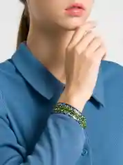 Зеленый браслет из латуни
