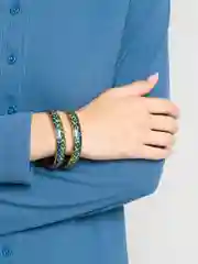 Зеленый браслет из латуни