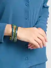 Зеленый браслет из латуни