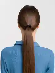 Черный резинка для волос с бусинами, 1 шт