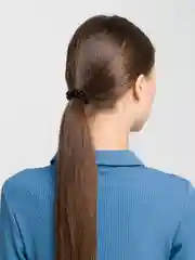 Черный резинка для волос с бусинами, 1 шт