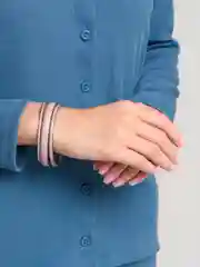 Аметистовый браслет из латуни