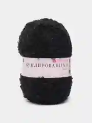 Черный пряжа Пехорка Буклированная 30% мохер, 20% шерсть, 50% акрил, 200г 220м