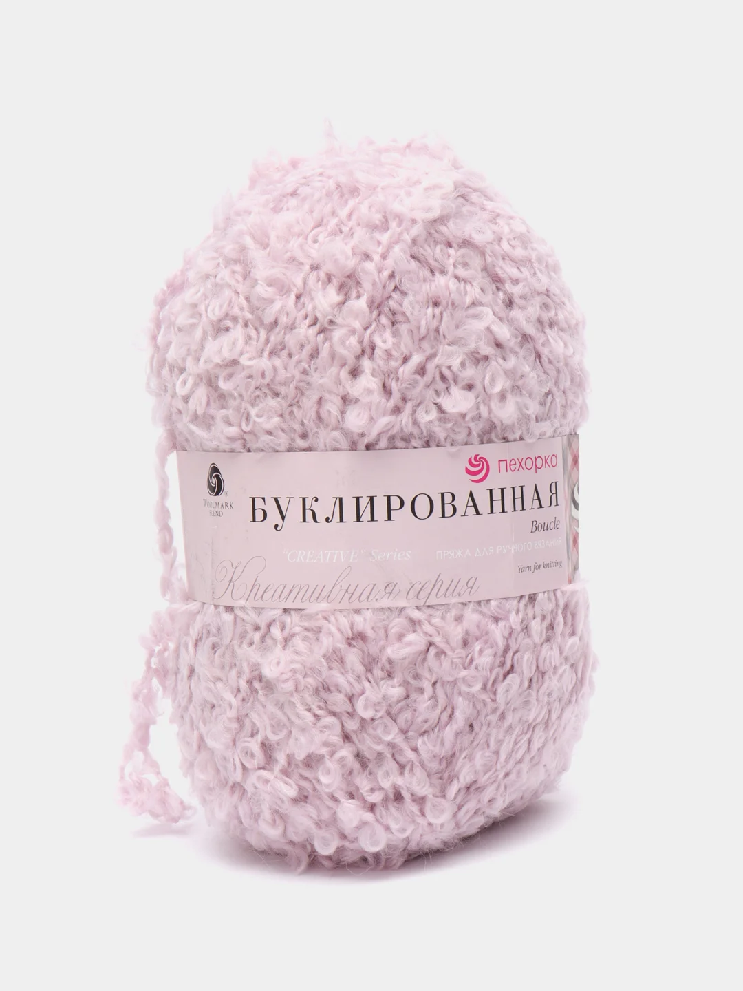 Конфетный пряжа Пехорка Буклированная 30% мохер, 20% шерсть, 50% акрил, 200г 220м