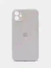 Белый силиконовый защитный чехол iphone 12 Pro Max с закрытым низом