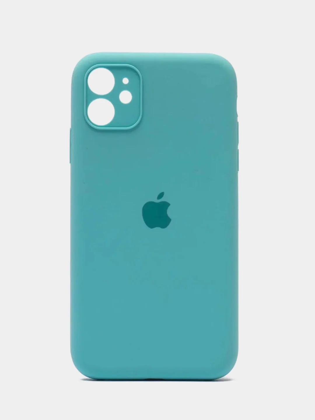 Лазурный силиконовый защитный чехол iphone 12 Pro Max с закрытым низом