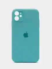 Лазурный силиконовый защитный чехол iphone 12 Pro Max с закрытым низом