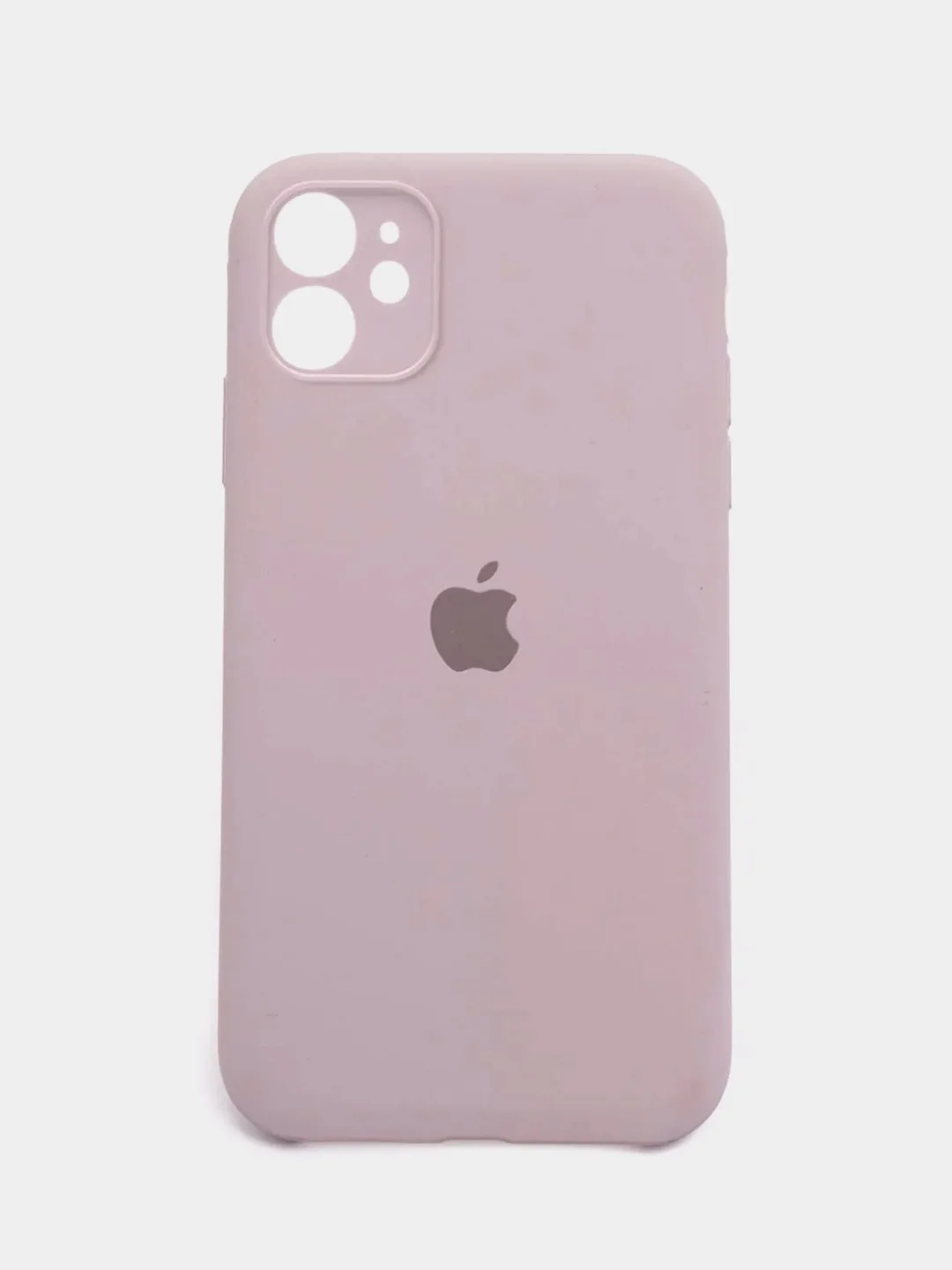 Пудровый силиконовый защитный чехол iphone 12 Pro Max с закрытым низом