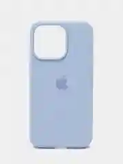 Голубой силиконовый защитный чехол Iphone 13 Pro, с закрытым низом