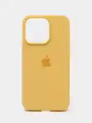 Горчичный силиконовый защитный чехол Iphone 13 Pro, с закрытым низом